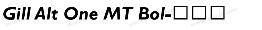Gill Alt One MT Bol字体转换